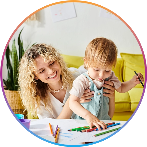 Mother and toddler learning together at Pingu’s English TOTS English language program for toddlers